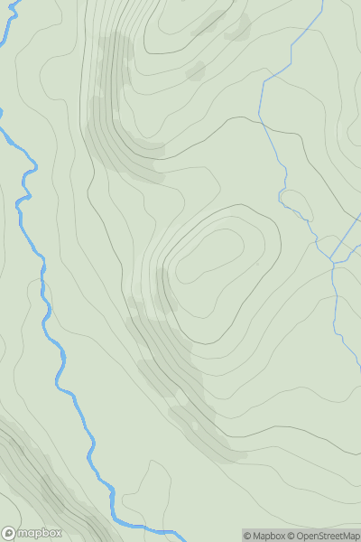 Thumbnail image for Allt Goch [Bala to Welshpool] [SJ209252] showing contour plot for surrounding peak
